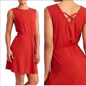 Athleta Lively Dress Saffron Red Size Small